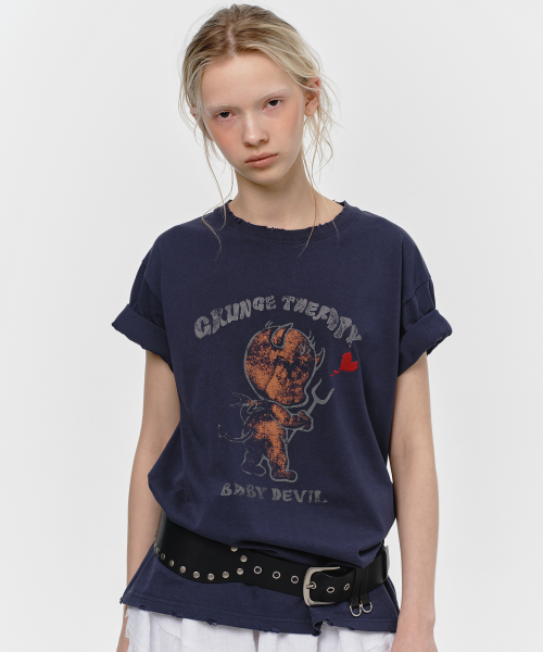 BABY DEVIL T-SHIRT, NAVY