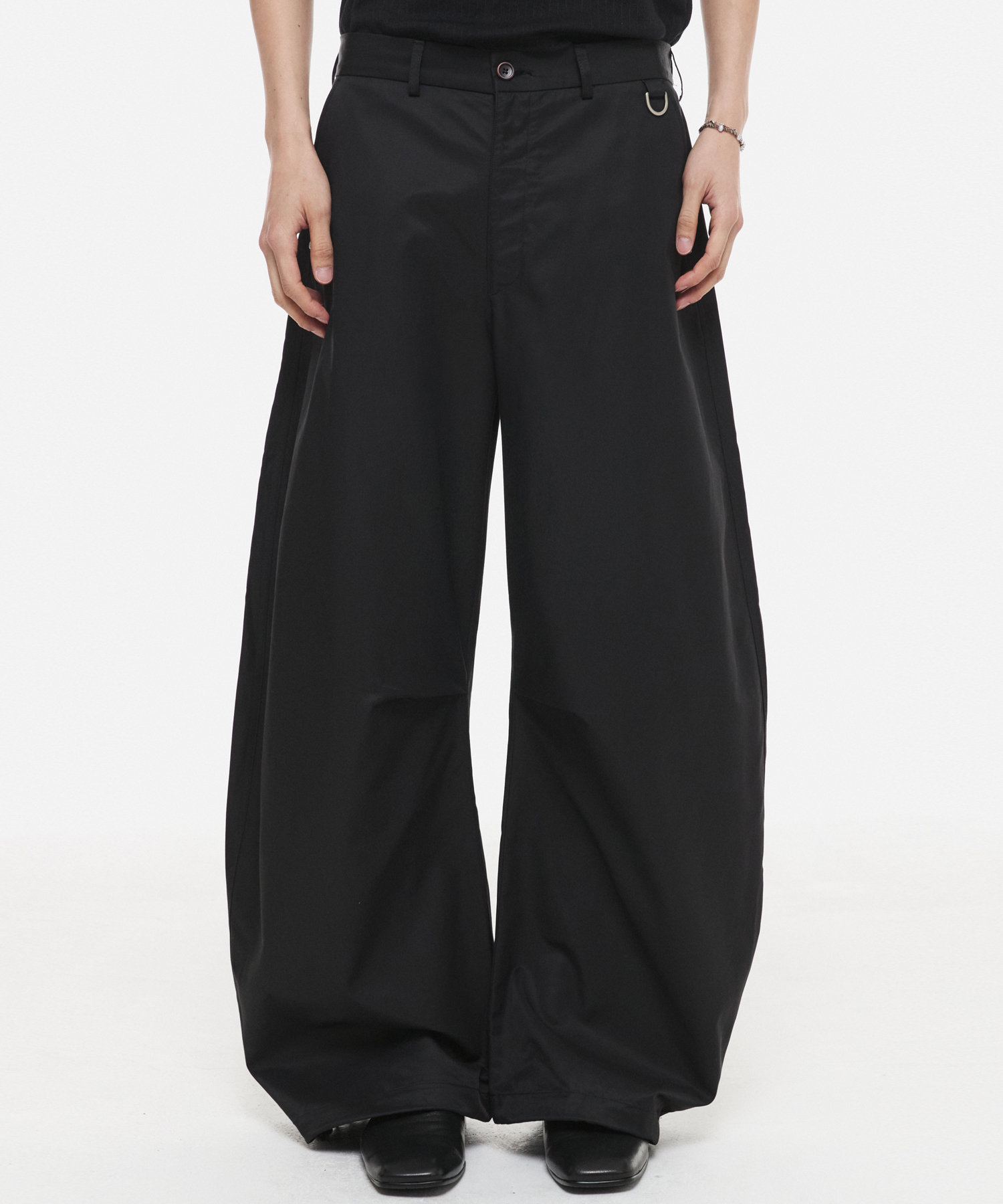Curved Line Track Pants Black