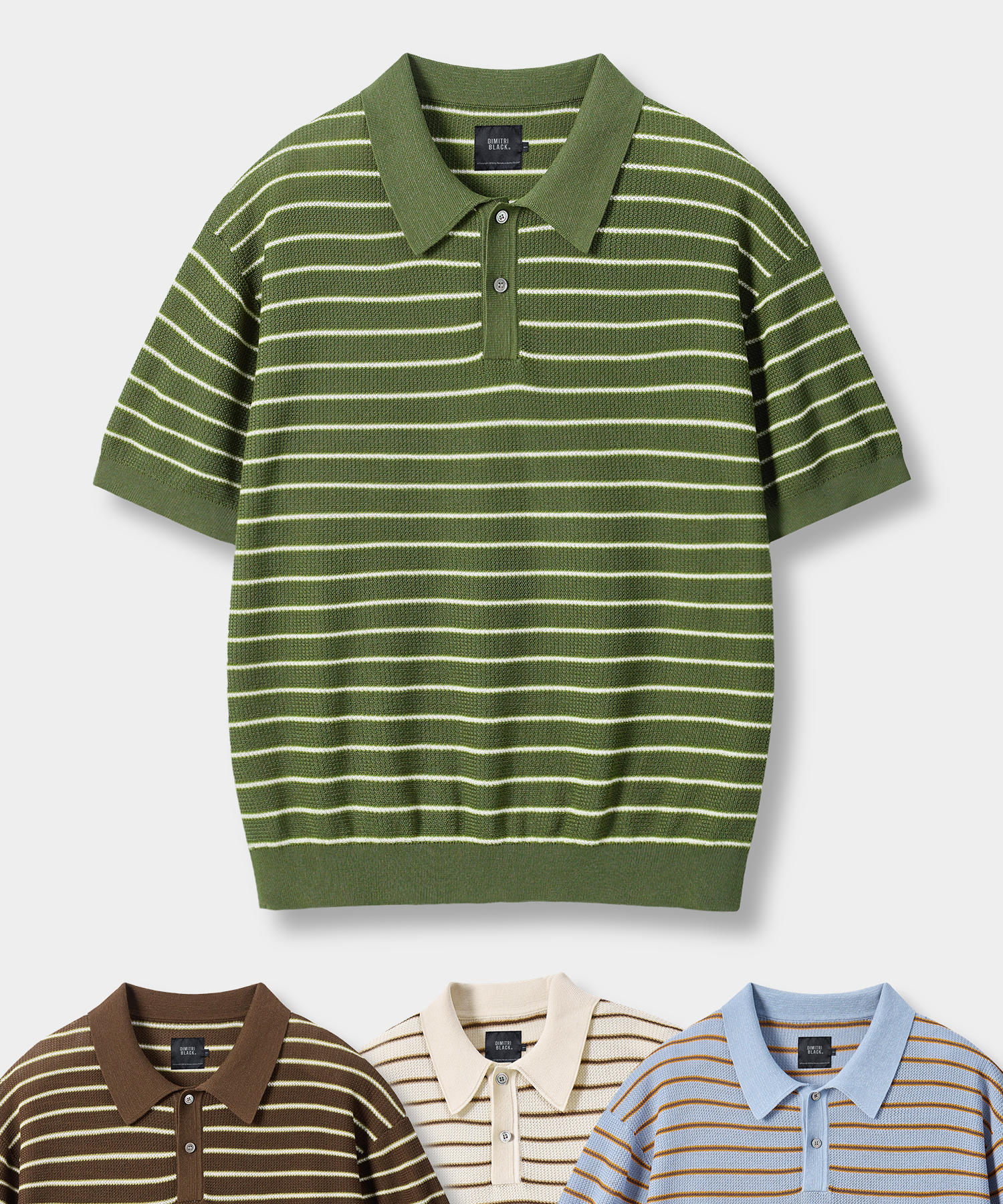 © EVERYONE’S SUMMER WOOL HALF KNIT_STRIPE 4 COLOR