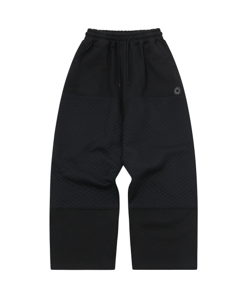 Quilt Carpenter Sweatpants Black