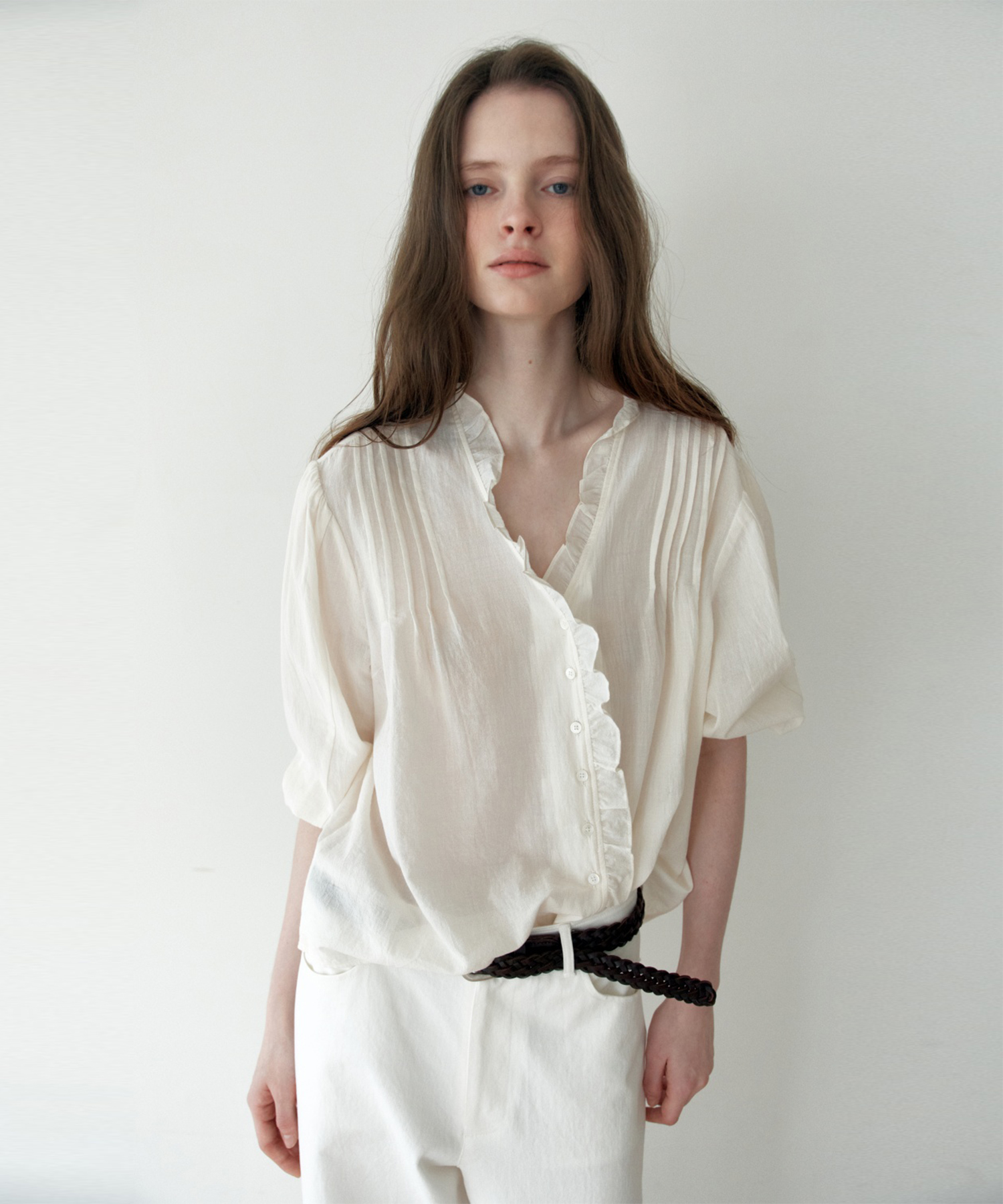 Spring Mare Frill Blouse_Ivory