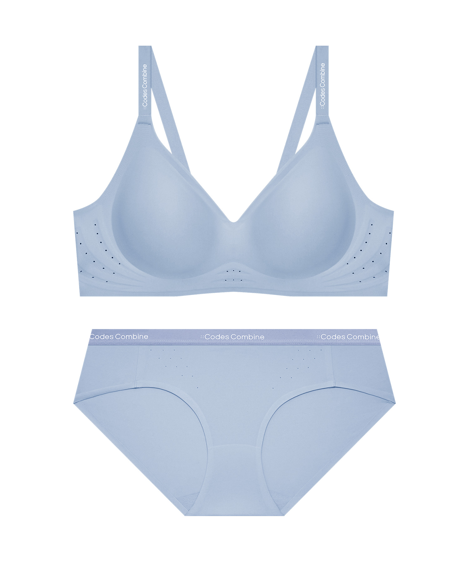 Бесшовный комплект бра и трусиков Volume Fit Airhole, Sky Blue
