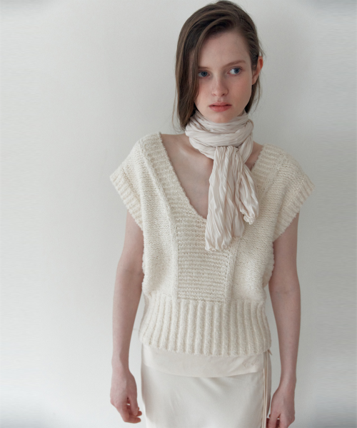 Lash Knit Жилет_Cream