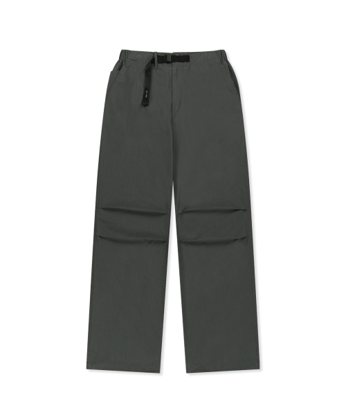 STRAP BELTED PANTS FOR MEN IN CHARCOAL