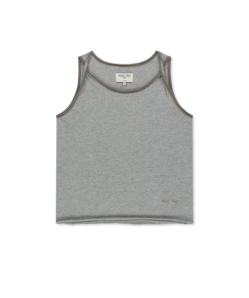 TWIST SHOULDER без рукавов топ IN GREY