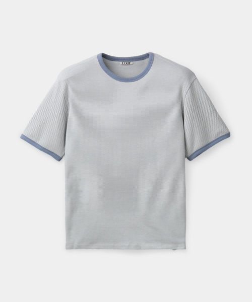 Футболка Ringer в полоску Light Blue