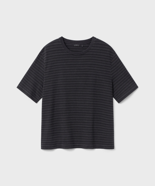 Футболка regular в мульти-полоску - dying multi charcoal brown