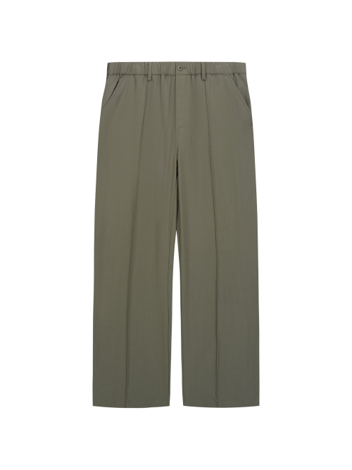 Брюки regular fit с защипом и строчкой (Khaki)