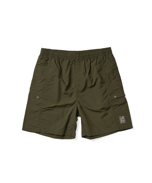 Paneled Нейлон Шорты Olive