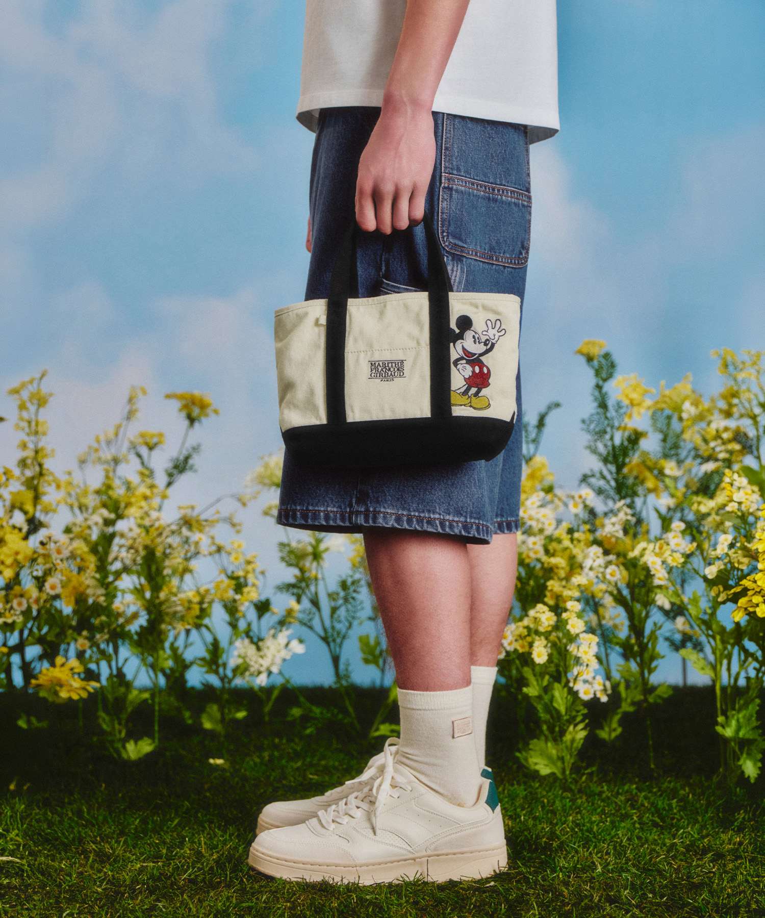 [MARITHE_DISNEY] MICKEY_TOTE сумка слоновая кость