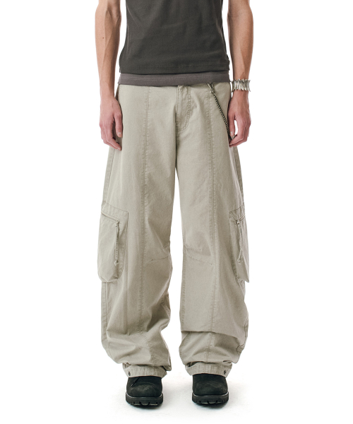 Washed Wide Cargo Брюки [TAUPE]_SEPT082TAUPE