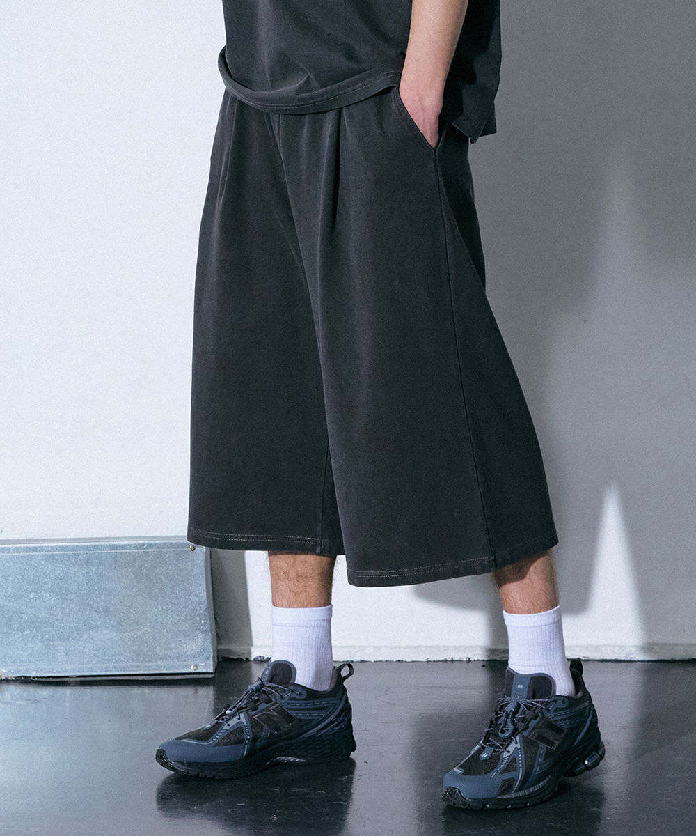 One-piece 8-part sweat бермуды брюки grey