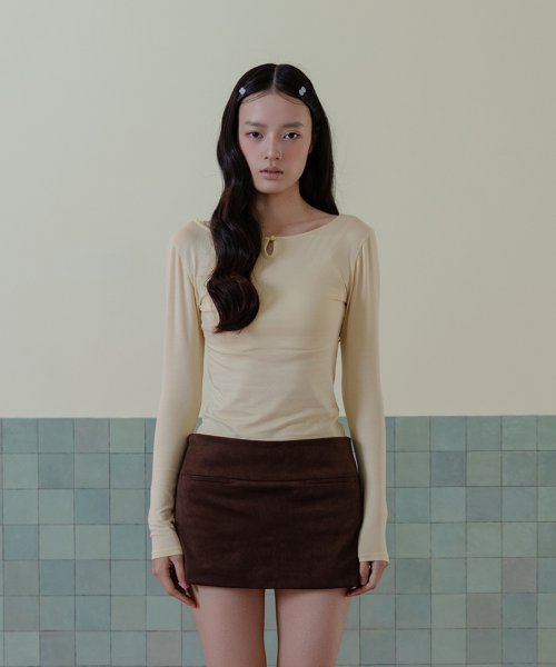 Soft tencel slit футболка Muted butter yellow