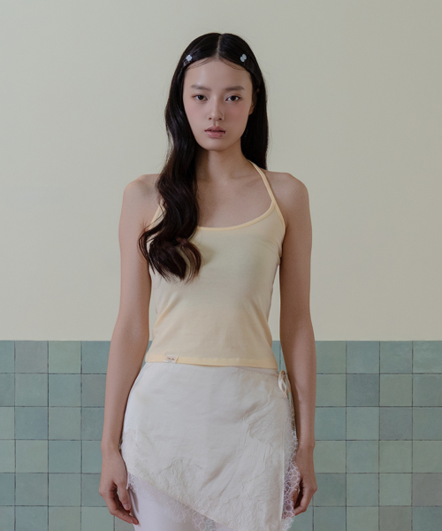 Essential halter топ Butter yellow