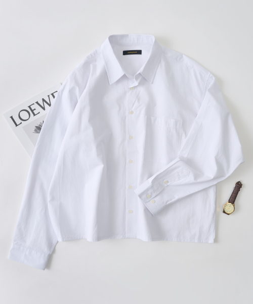 Укороченная рубашка оксфорд (White)
