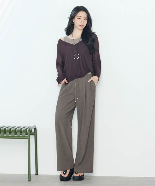 [3PACK] Летние жатые брюки на резинке 26SS