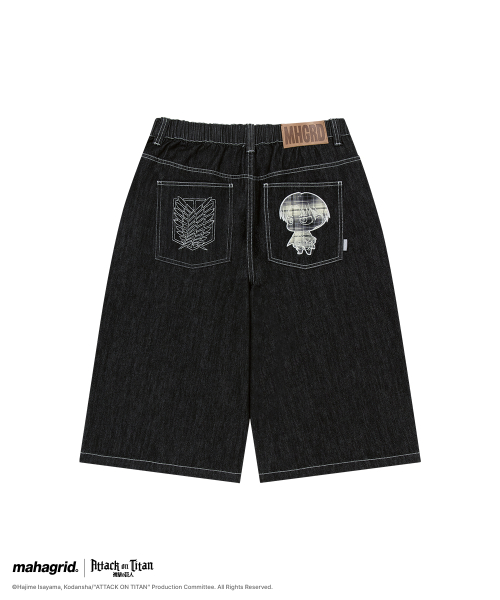 [진격의거인] LEVI INDIGO DENIM SHORTS BLACK(MG2GMMD114T)