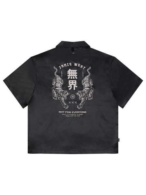 Рубашка Mugye Tiger Souvenir с открытым воротником (Black)