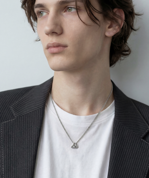 아차(ACHA) S.steel trinity pendant chain necklace _ silver - 후기 | 무신사