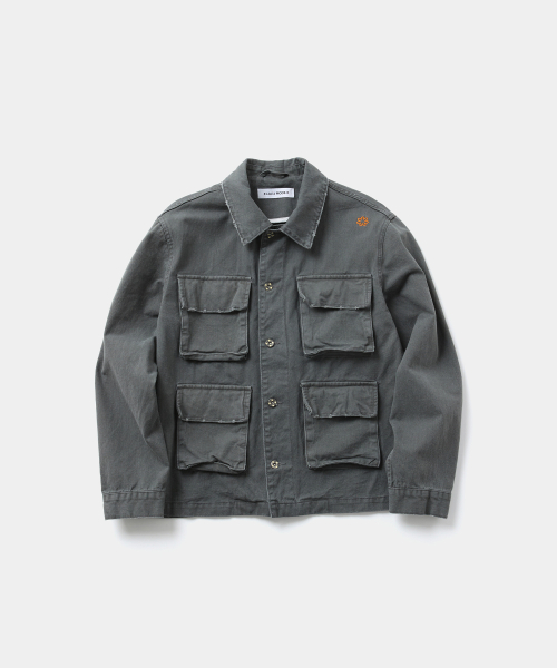 Washed Damage 4-Pocket куртка Charcoal