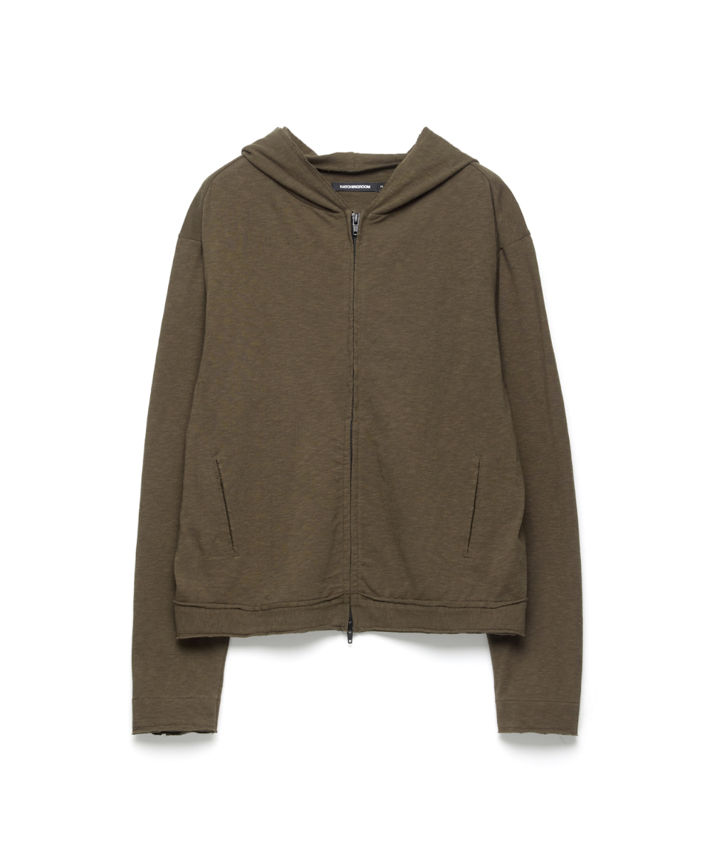 Rough Hoodie Slub Dark Khaki