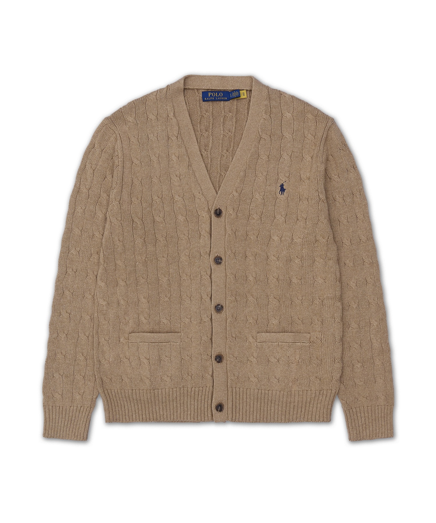 LSVNCBLCRDPP-LONG SLEEVE-CARDIGAN 5 / 1 ROVING COTTON-BROWN