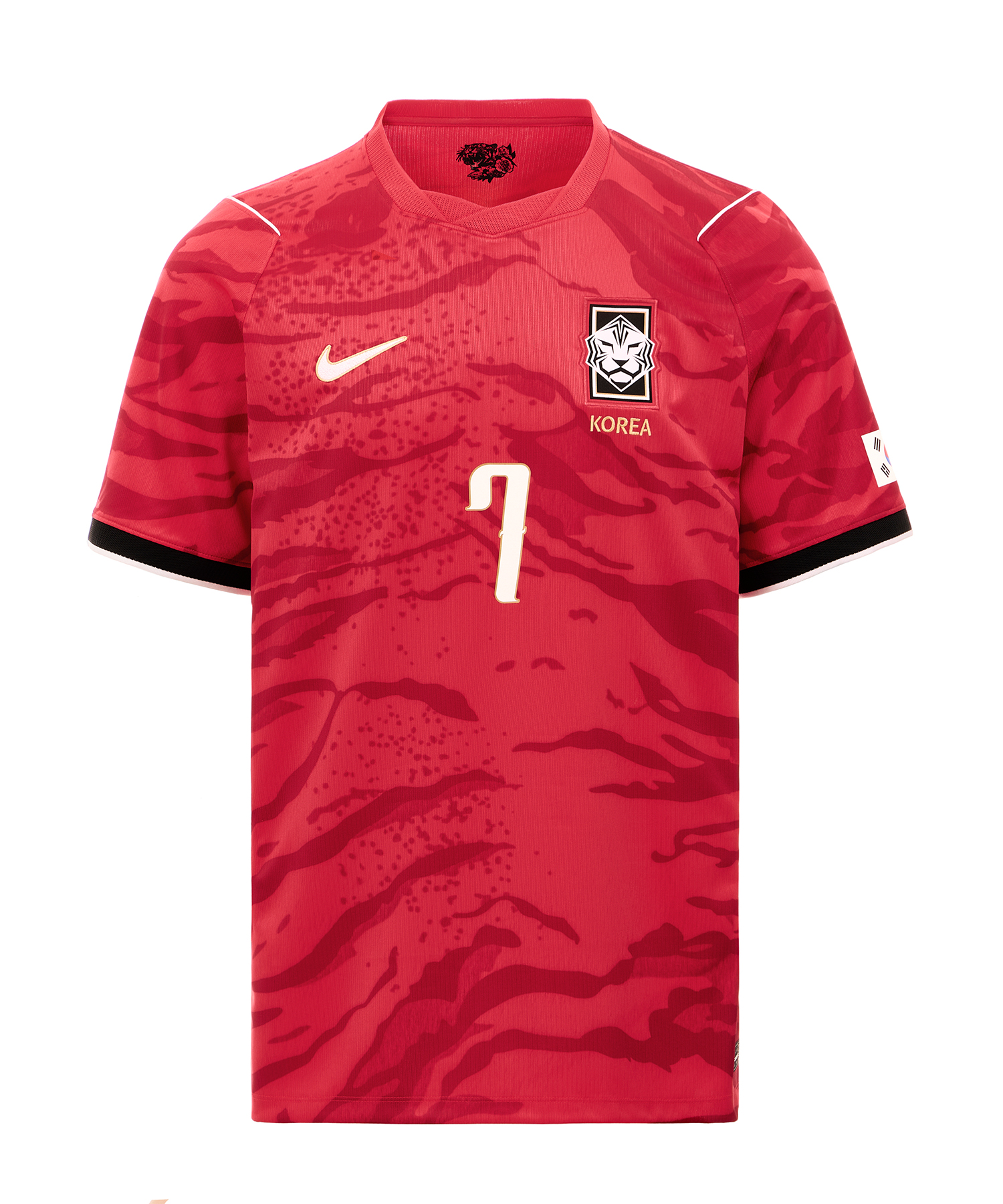 AS KOR M NK DF JSY SS STAD HM - GLOBAL RED / BLACK / WHITE / (CLUB GOLD) (No Sponsor)