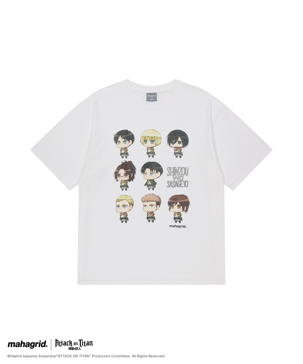[ATTACK ON TITAN] SASAGEYO CHARACTER TEE WHITE(MG2GMMT504T)