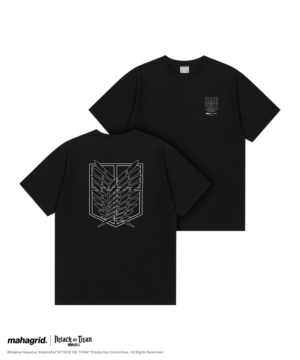 [ATTACK ON TITAN] SURVEY CORP BASIC TEE BLACK(MG2GMMT512T)
