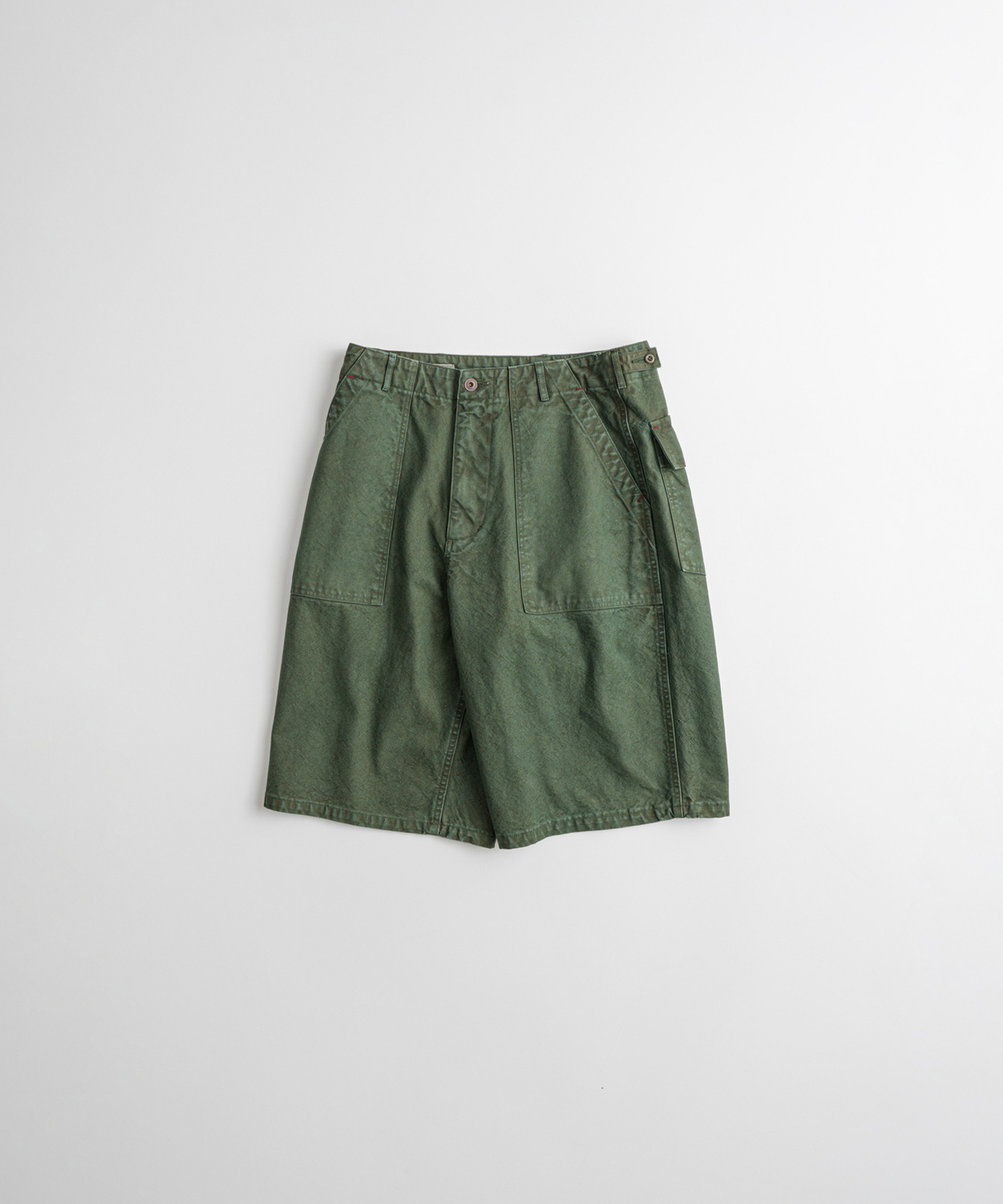 DYED CANVAS FATIGUE 1 / 2 PANTS olive
