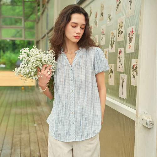 SR_Checkered overture blouse