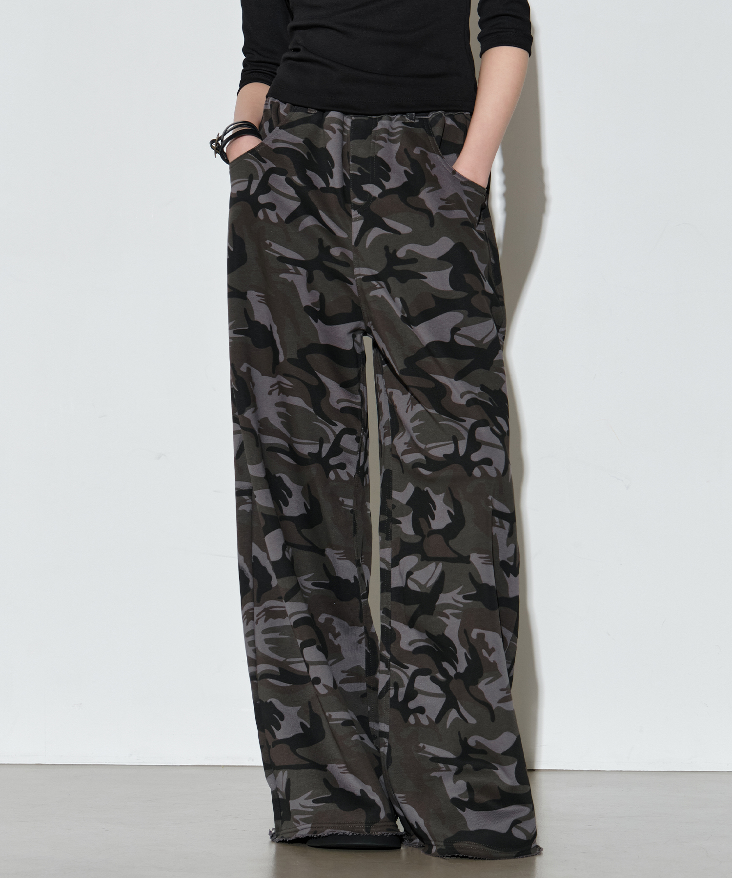 Corno Wide Sweatpants [Camouflage Gray]