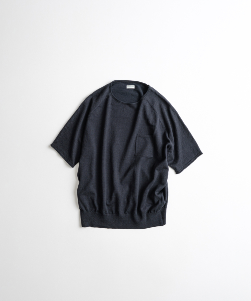 EUROPEAN FLAX™ LINEN ROLL NECK 1/2 KNIT ink тёмно-синий