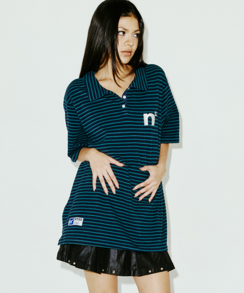 OVERSIZED WING POLO SHIRT зелёный