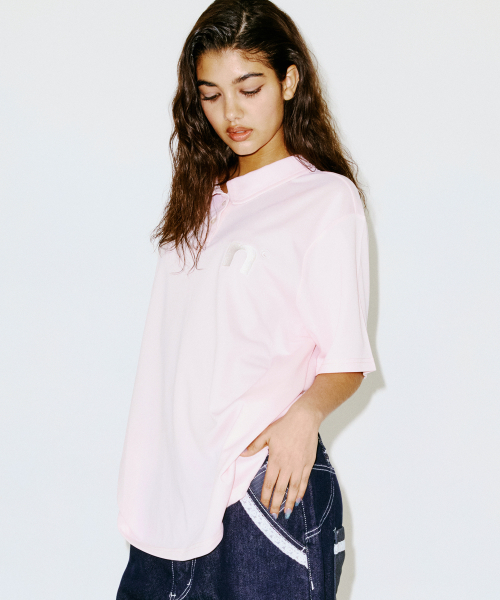 OVERSIZED WING POLO SHIRT LIGHT розовый