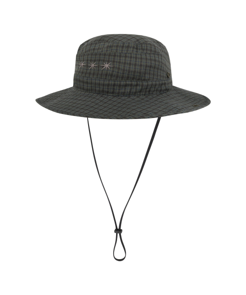 Check Pioneer Bucket Hat Brown