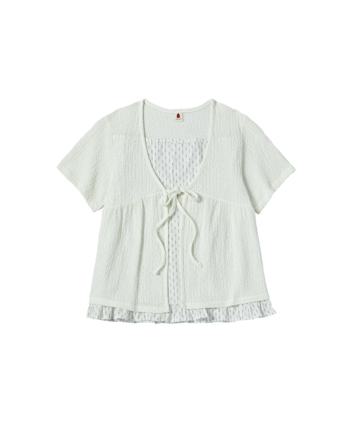 W PIN KNITTED CARDIGAN [слоновая кость]
