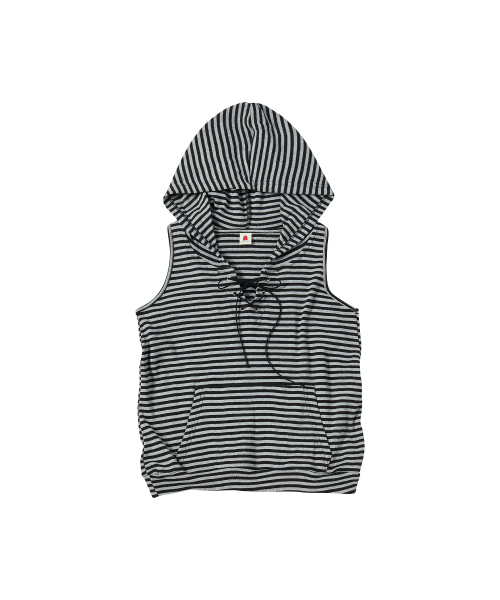 W STRIPE STRAP HOODIE [чёрный]