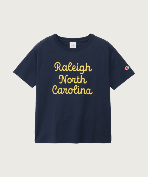 Women`s Lettering Short Sleeve T-Shirt Navy