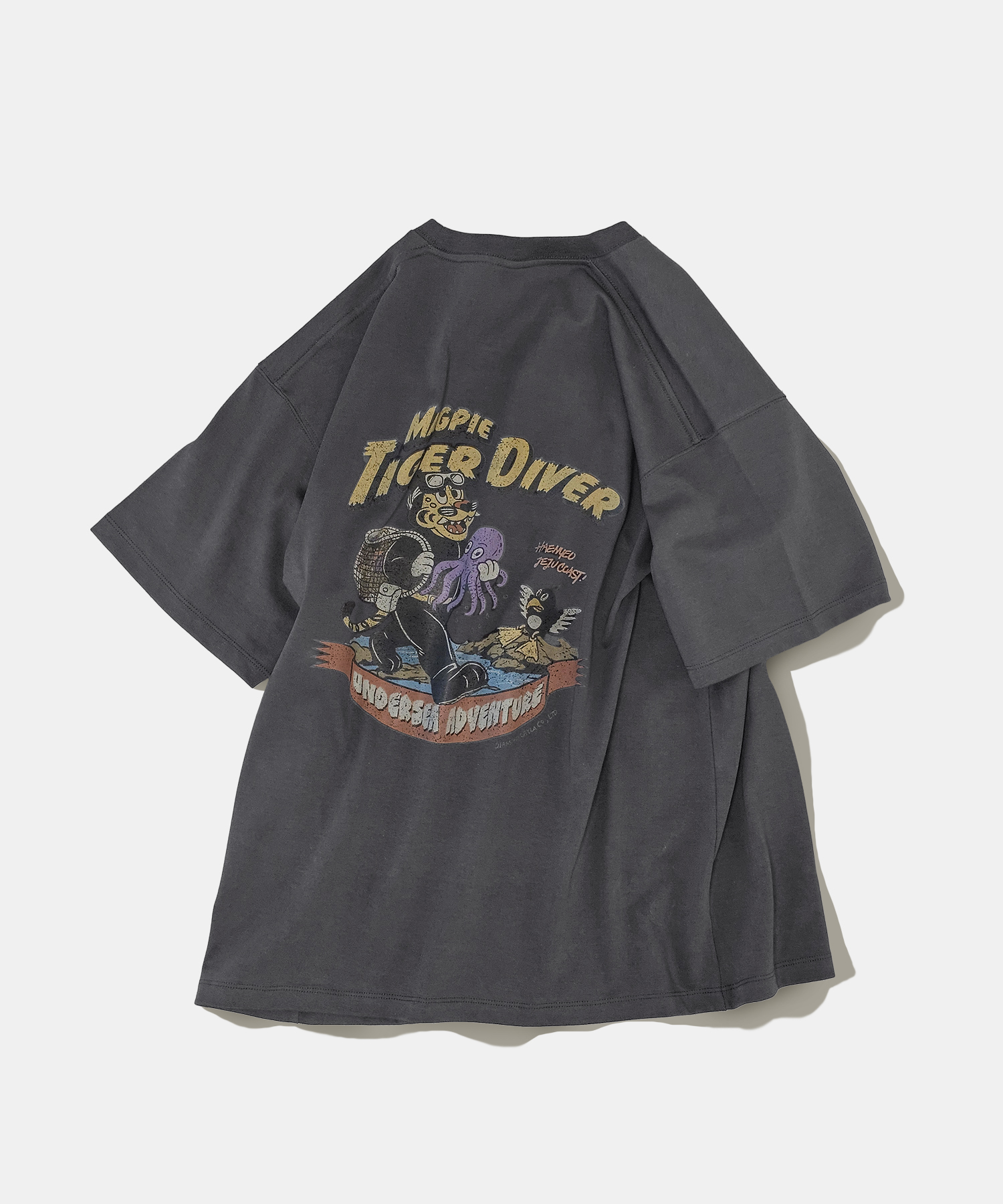 [Machine Wash] KKAHO HAENYEO Short Sleeve T-shirt T104 уголь