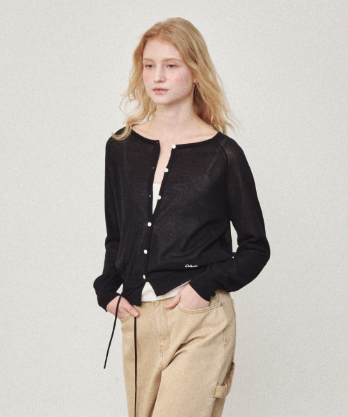 Кардиган на завязках Sheer Cotton Black