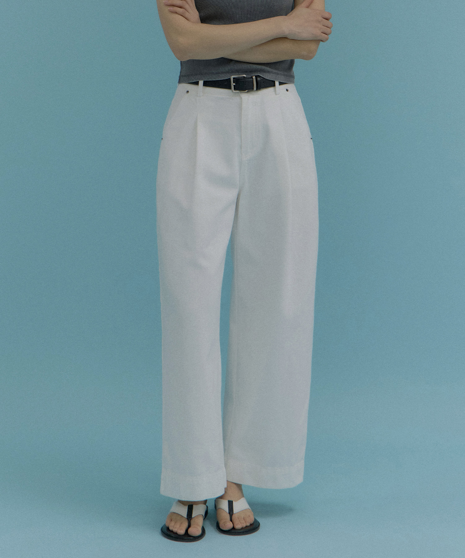 Deli Basic Cotton Pants_White
