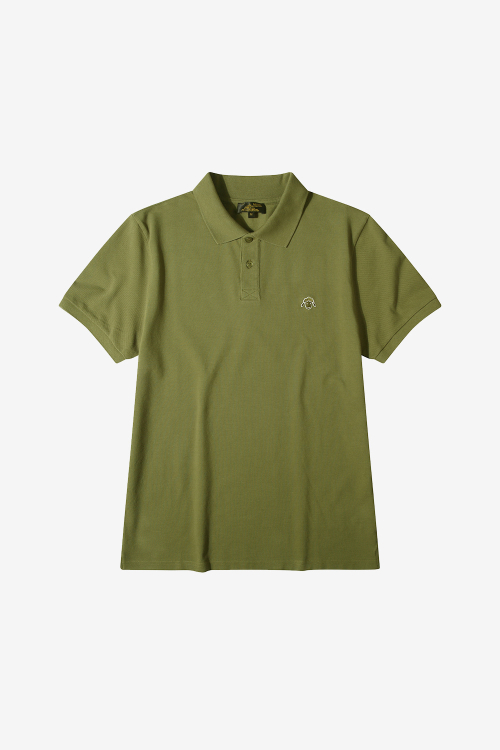 Embroidery Botton Polo T-shirt_Khaki