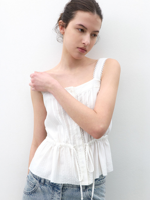 STRIPE COTTON CAMISOLE BLOUSE (BL-4417)