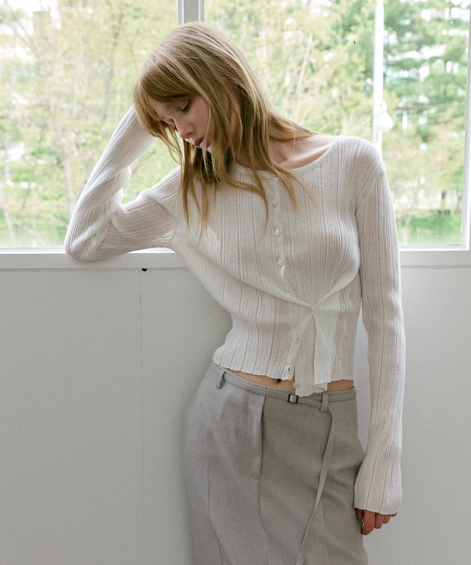SUMMER COTTON SLIM CARDIGAN_4COLORS