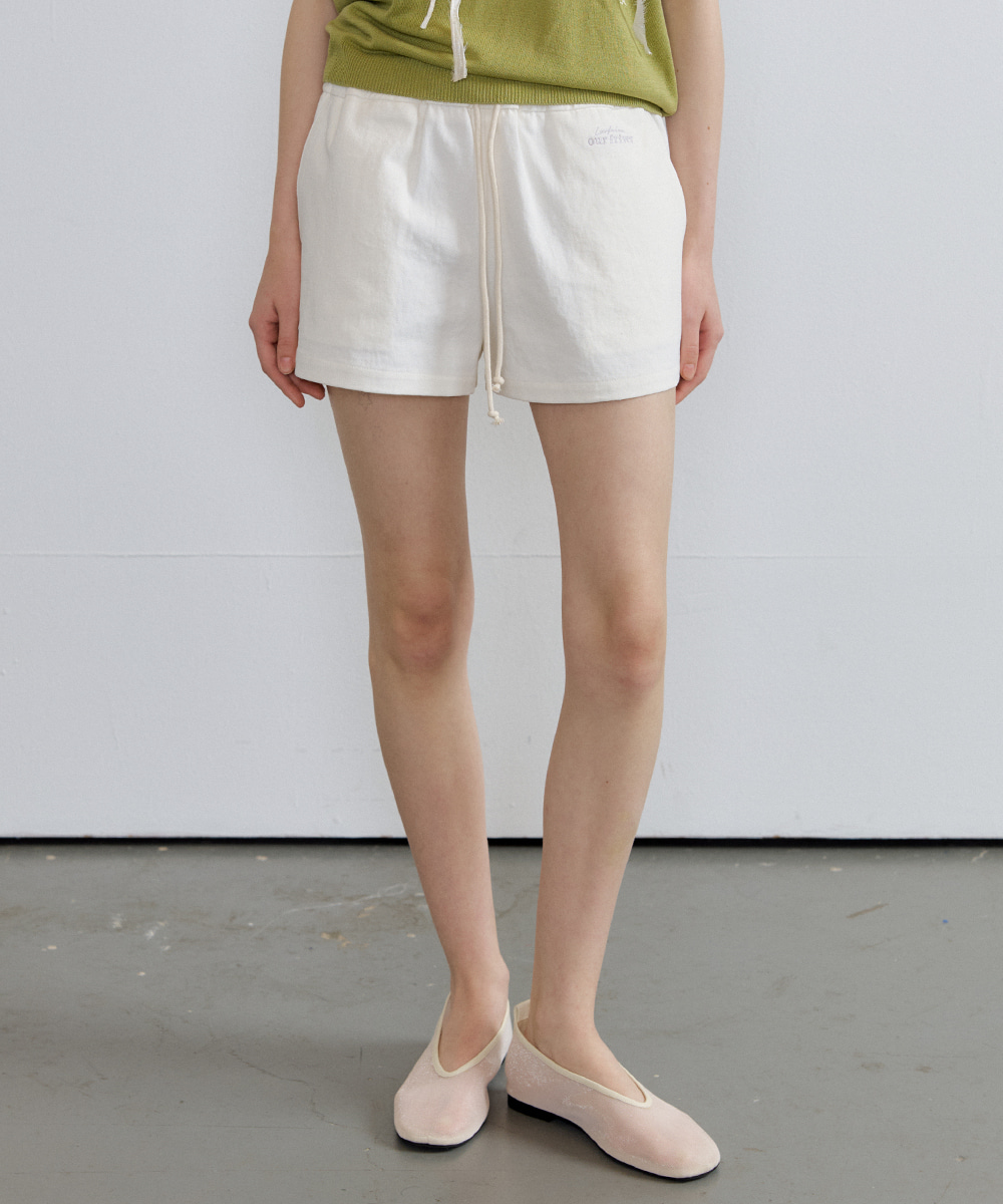 Logo banding short pants [FRSP07PT02]_Ivory