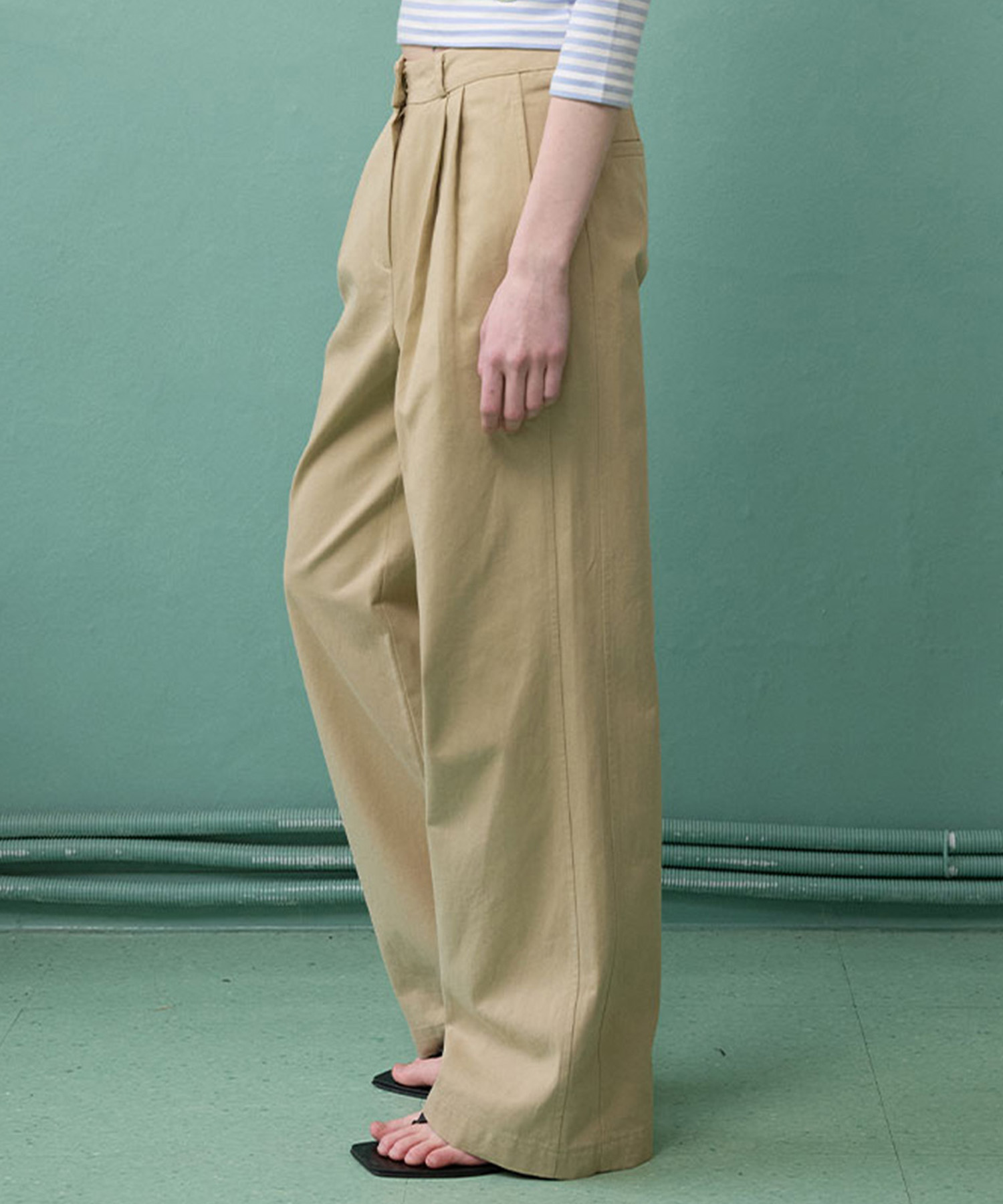 Классические брюки с двумя складками_Side Pants