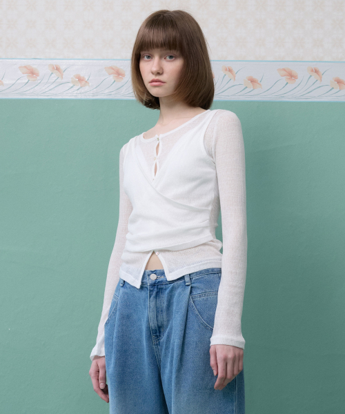 Многослойный кардиган со сборками Aoi Cardigan