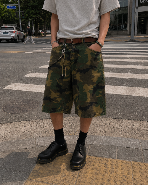 Джинсовые шорты-бермуды Everyday Camouflage