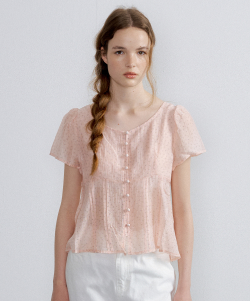 Floral print blouse [FRSP02BL05]_Pink